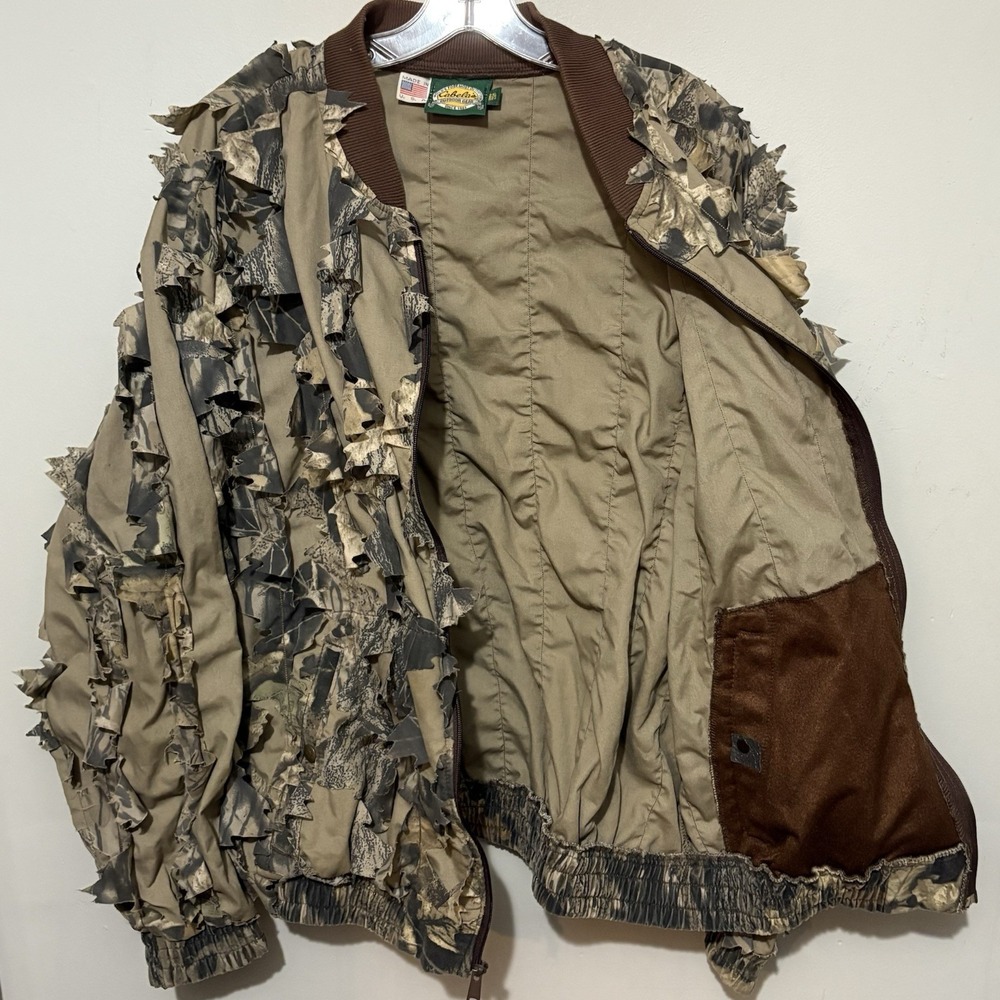 Cabela's Jacket Men's 2XL Camo Ghillie Leafed Hunting Coat Mossy Oak Break Up - Picture 5 of 7